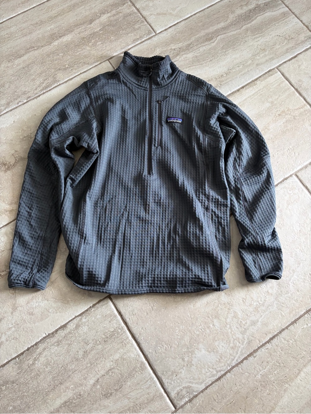 Patagonia Lightweight Waffle Quarter-Zip Pullover - Charcoal Gray
